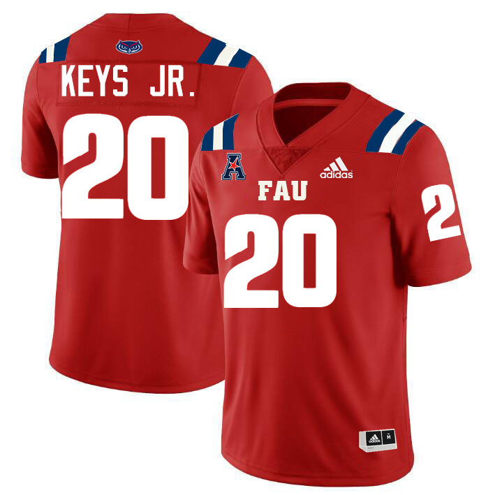 #20 Chris Keys Jr. FAU Jersey,Florida Atlantic Owls Football Jersey,Uniforms,Gears-Red